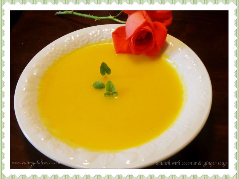 Squash with coconut & ginger soup