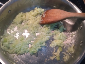 sautee onions and garlic