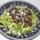 Eggplant meatballs with zucchini noodles