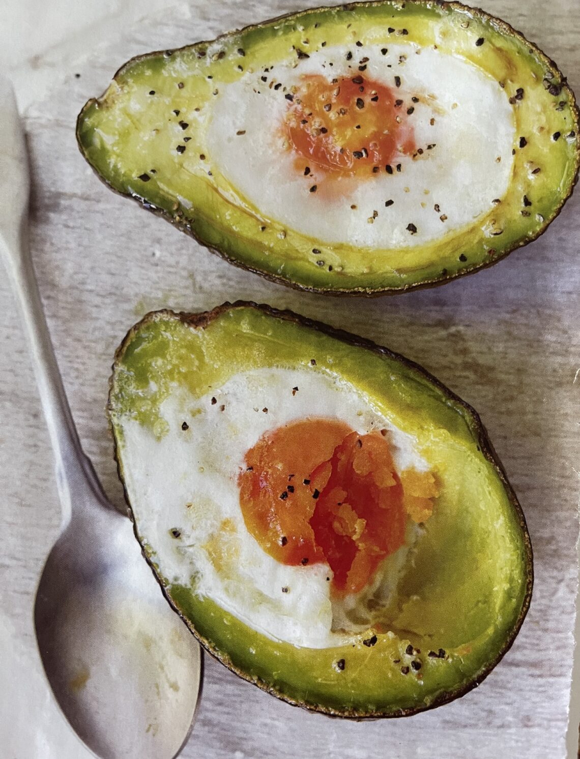 Avocado and baked eggs
